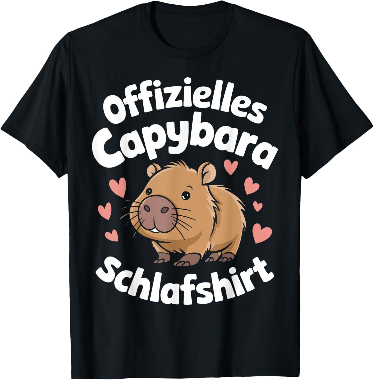 Capybara Official Capybara Sleep Shirt , black T-Shirt - T-Shirt | Black