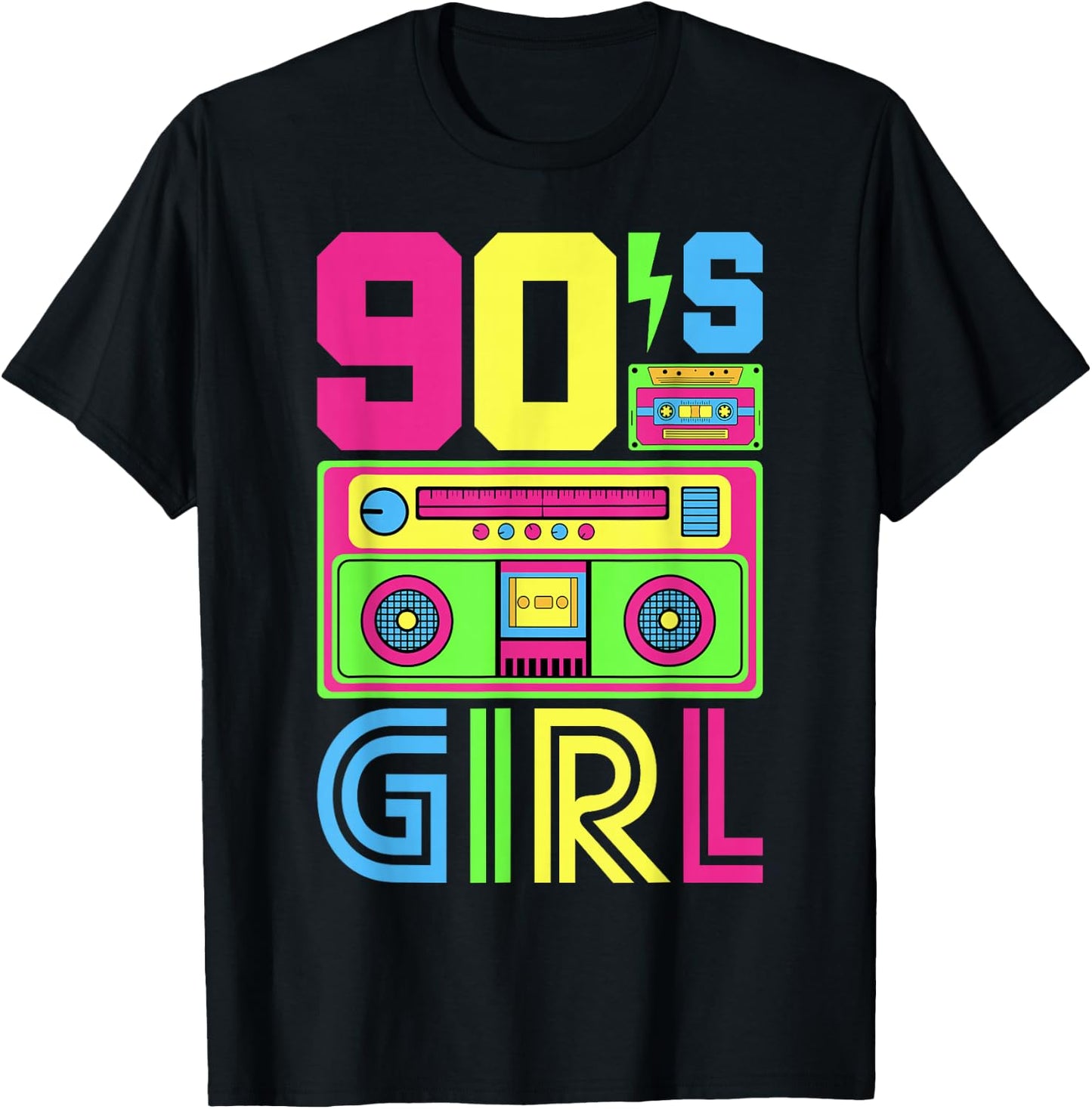 90s Girl 90s Outfit 90s Costume 90s Party 90s , black T-Shirt - T-Shirt | Black