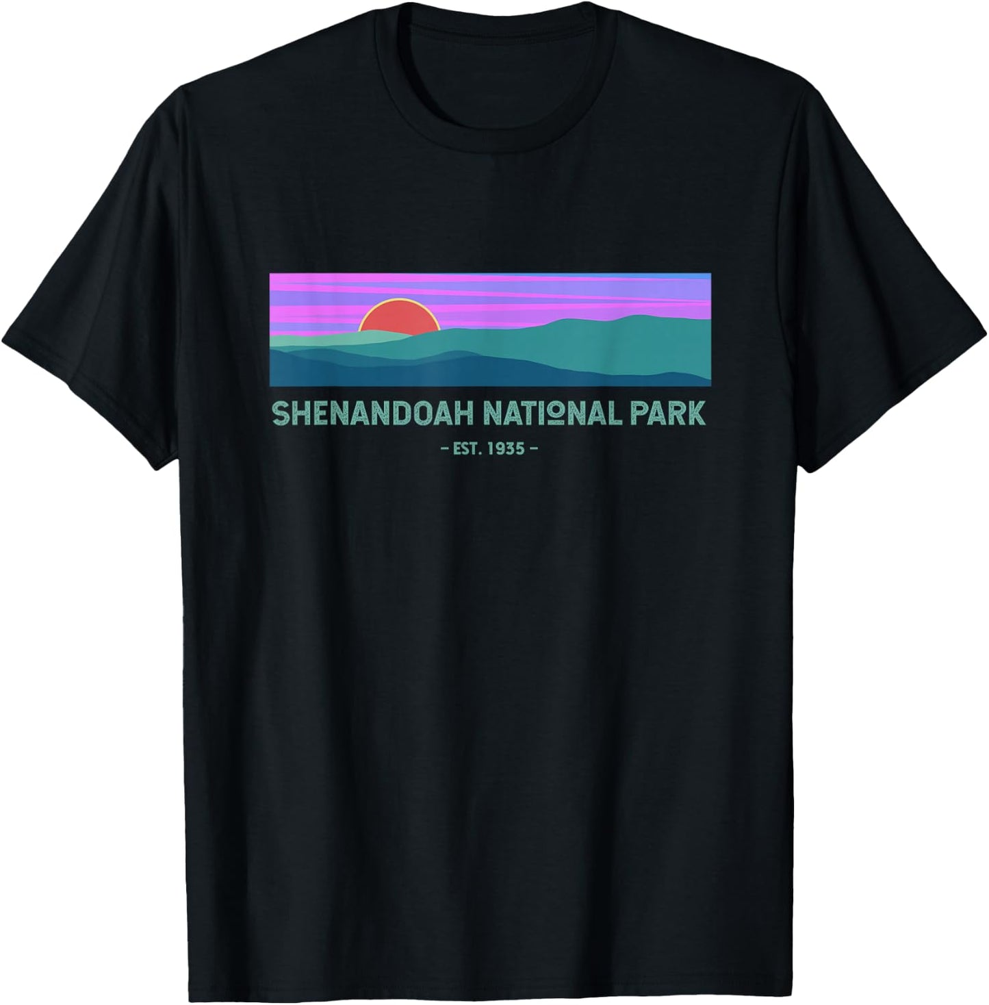 Retro Appalachian Trail Blue Ridge Shenandoah National Park T-Shirt - T-Shirt | Black