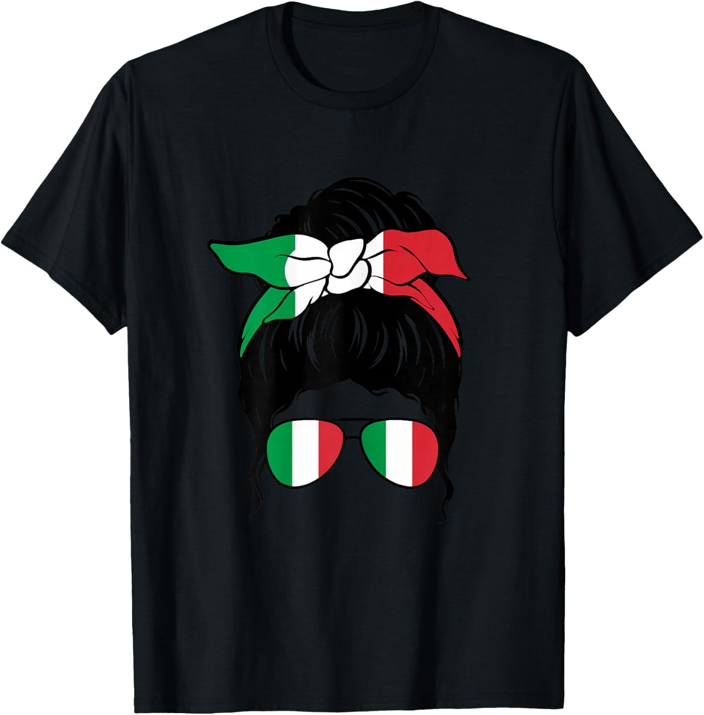 Italian Italian Flag Italian Girl Ragazza Italiana , Black, S T-Shirt - T-Shirt | Black