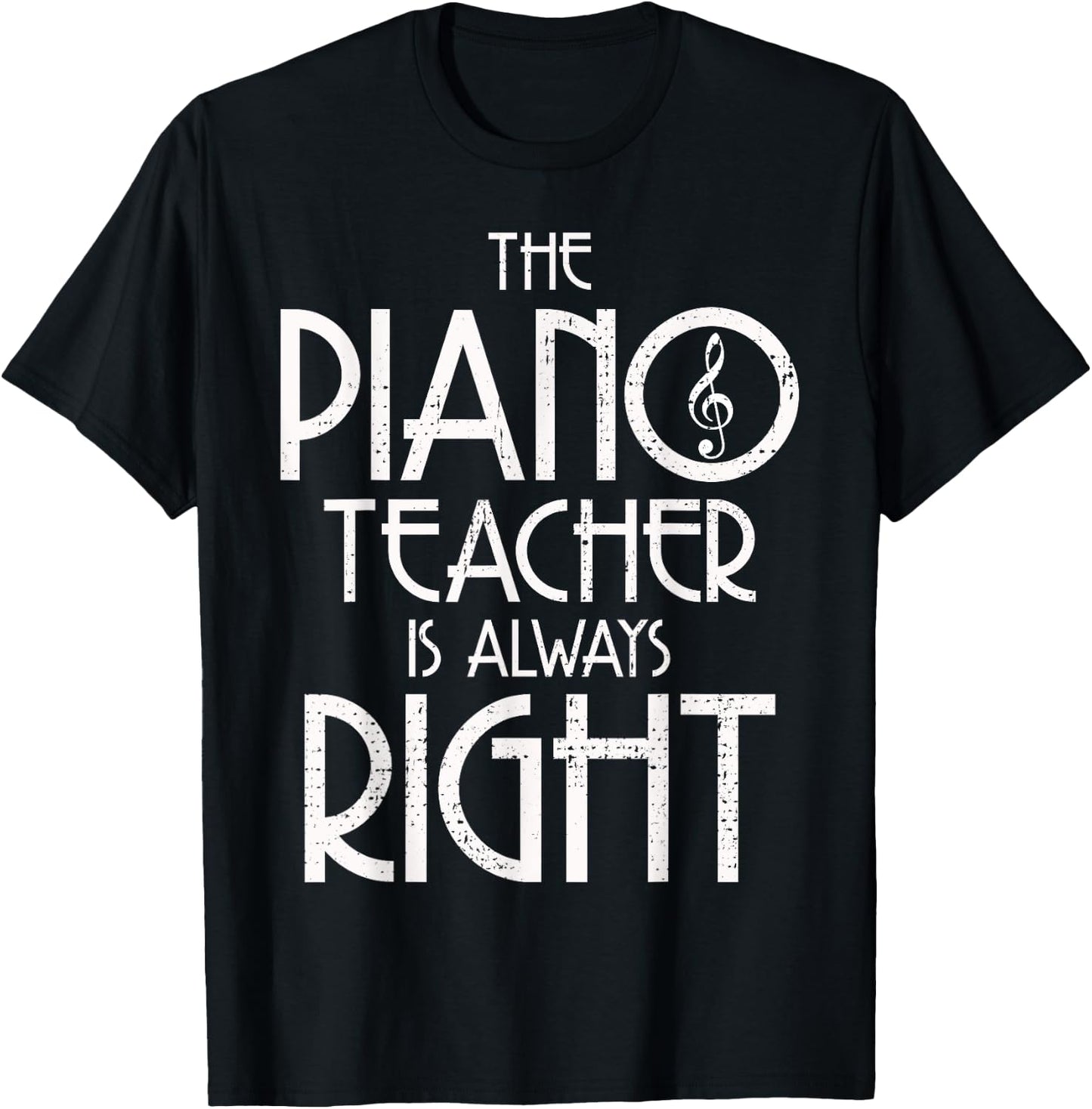 Piano Musical Teacher Instrument Pianist Gift T-Shirt - T-Shirt | Black