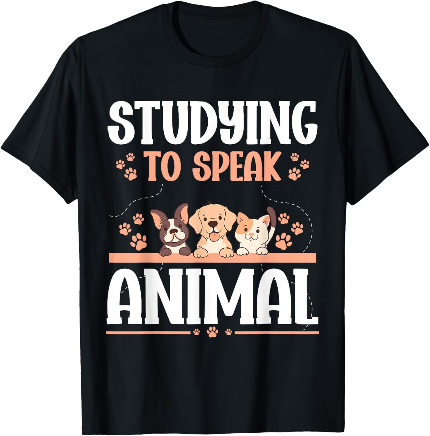 Future Veterinarian Studying To Speak Animal Future Vet T-Shirt - T-Shirt | Black