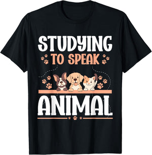 Future Veterinarian Studying To Speak Animal Future Vet T-Shirt - T-Shirt | Black