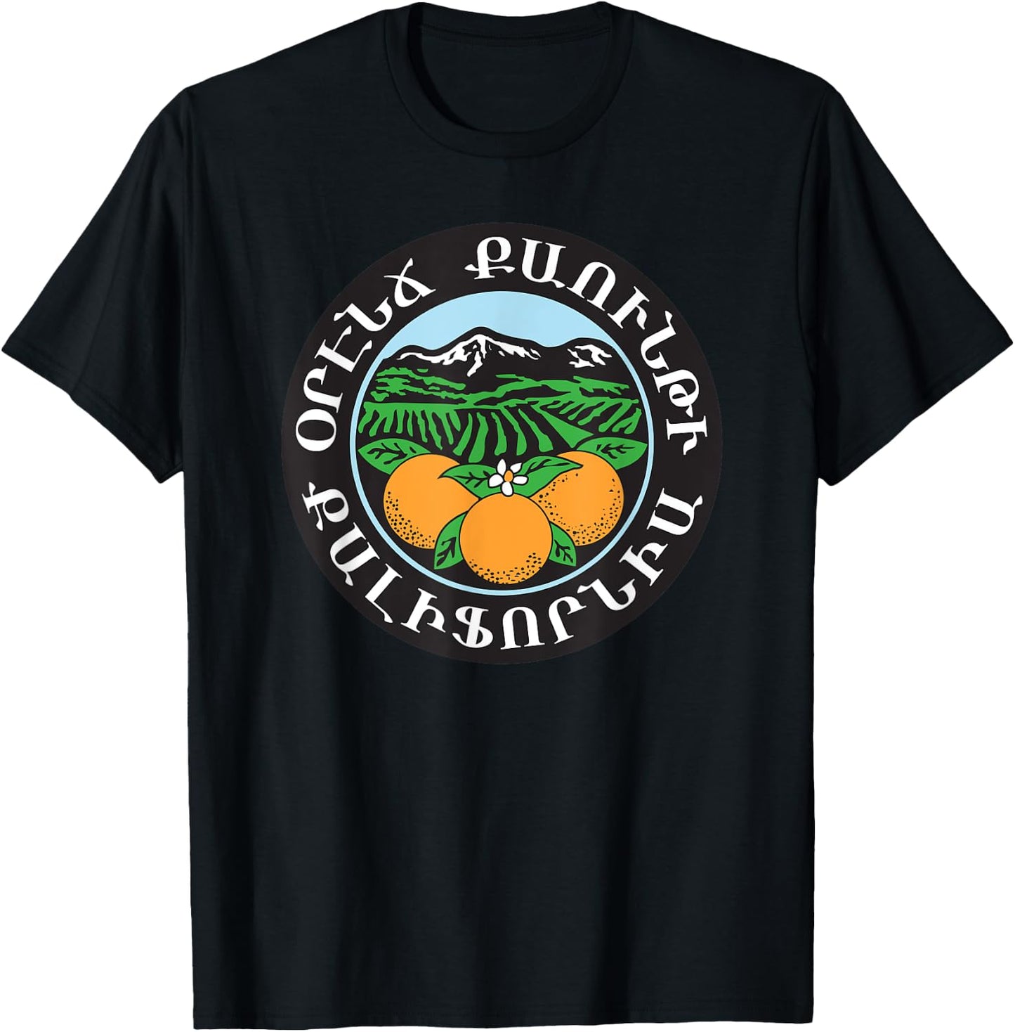 Orange County Seal in Armenian T-Shirt - T-Shirt | Black