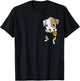 Pocket Dog Pitbull Jewish Hanukkah Pajamas Chanukah PJs T-Shirt - T-Shirt | Black