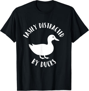 Easily Distracted by Ducks T-Shirt - T-Shirt | Black
