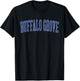Vintage Buffalo Grove IL Distressed Blue Varsity Style T-Shirt - T-Shirt | Black