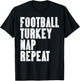 Football Turkey Nap Repeat Funny Sport Thanksgiving Men Boys T-Shirt - T-Shirt | Black