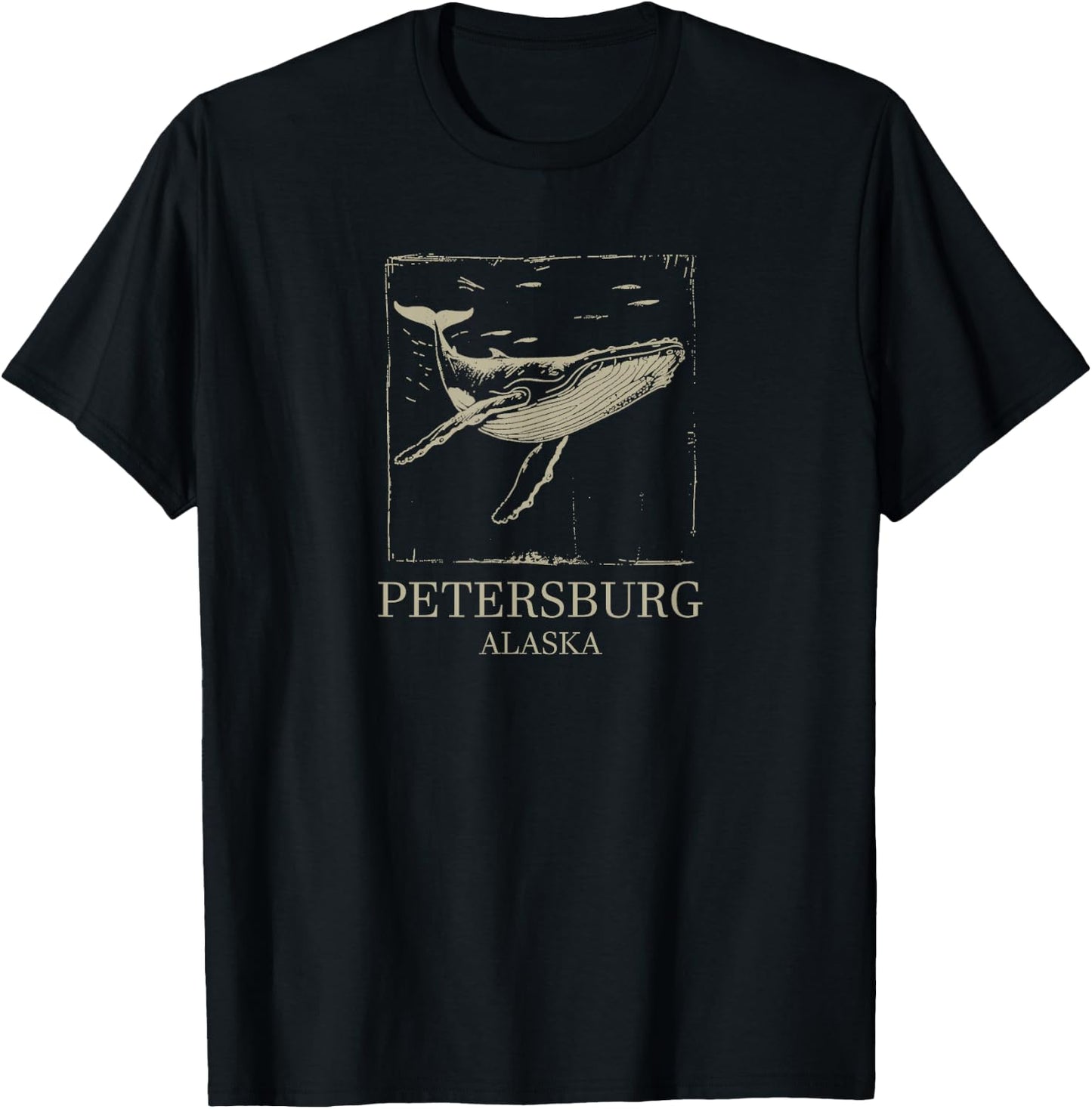 Petersburg Alaska Humpback Whale T-Shirt - T-Shirt | Black