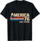 Patriotic - USA - United States of America Flag - 250 Years T-Shirt - T-Shirt | Black
