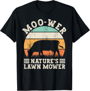 Vintage Moo - Wer Outfit Men Women Boys Girls Kids Funny Cow T-Shirt - T-Shirt | Black