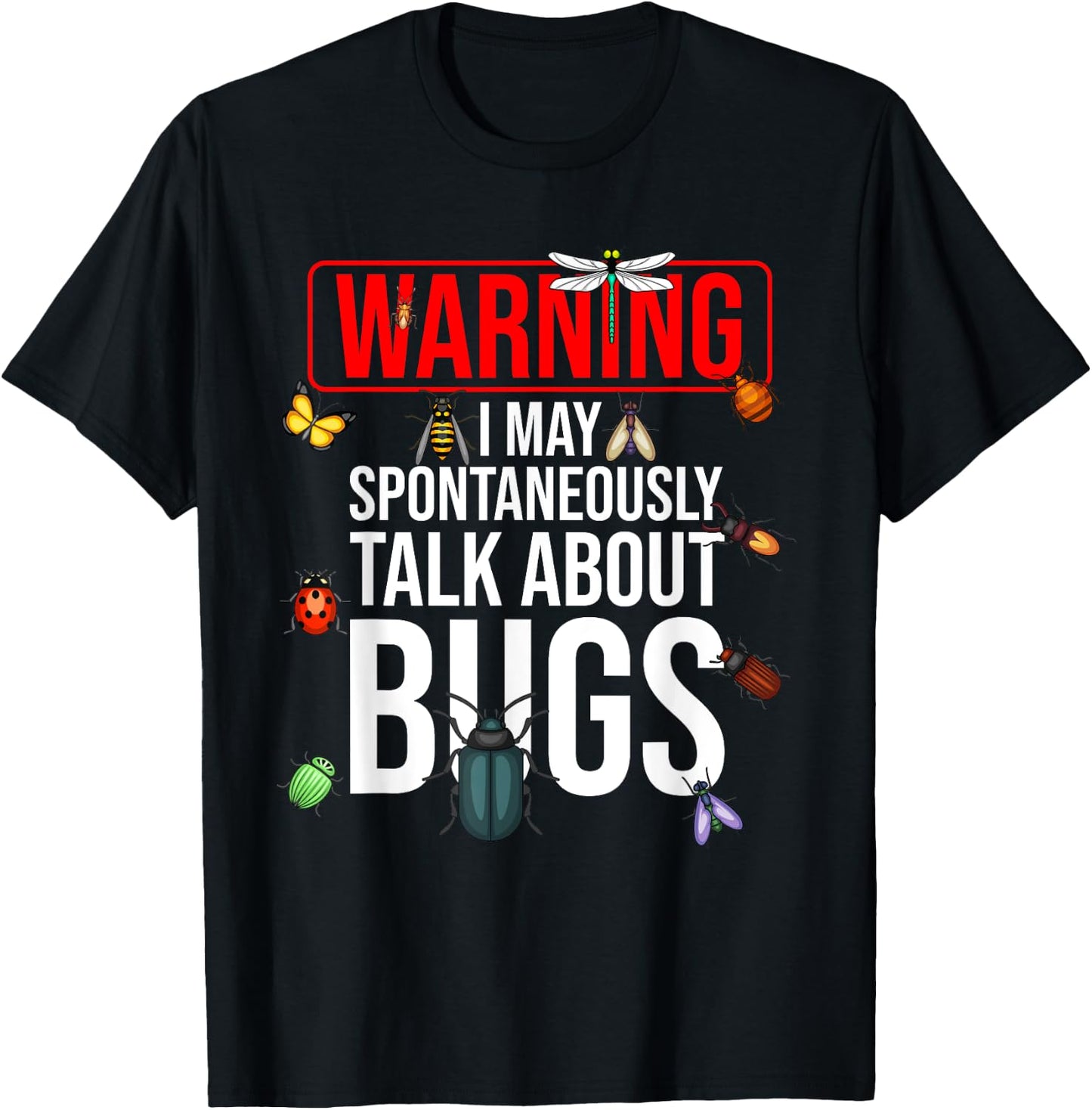 Funny Bug Gift Boys Girls Toddlers Kids Insect Lovers T-Shirt - T-Shirt | Black