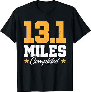 13.1 Miles Completed T-Shirt - T-Shirt | Black