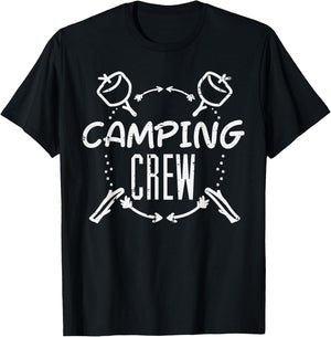 Camping Crew Marshmallow Family Camp Men Women Kids T-Shirt - T-Shirt | Black