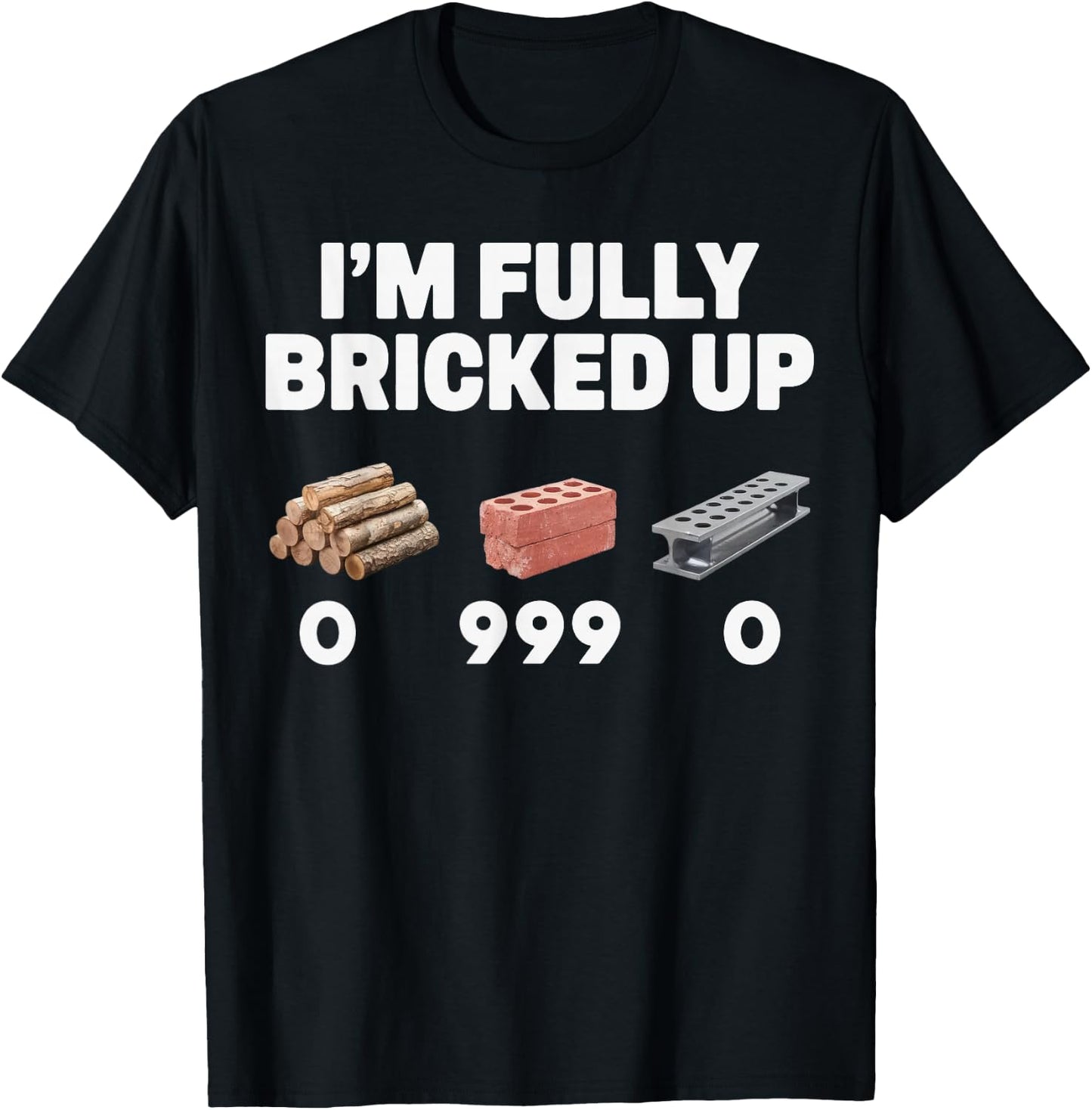 I'm Fully Bricked Up Funny Gamer Meme Gen Z Slang T-Shirt - T-Shirt | Black