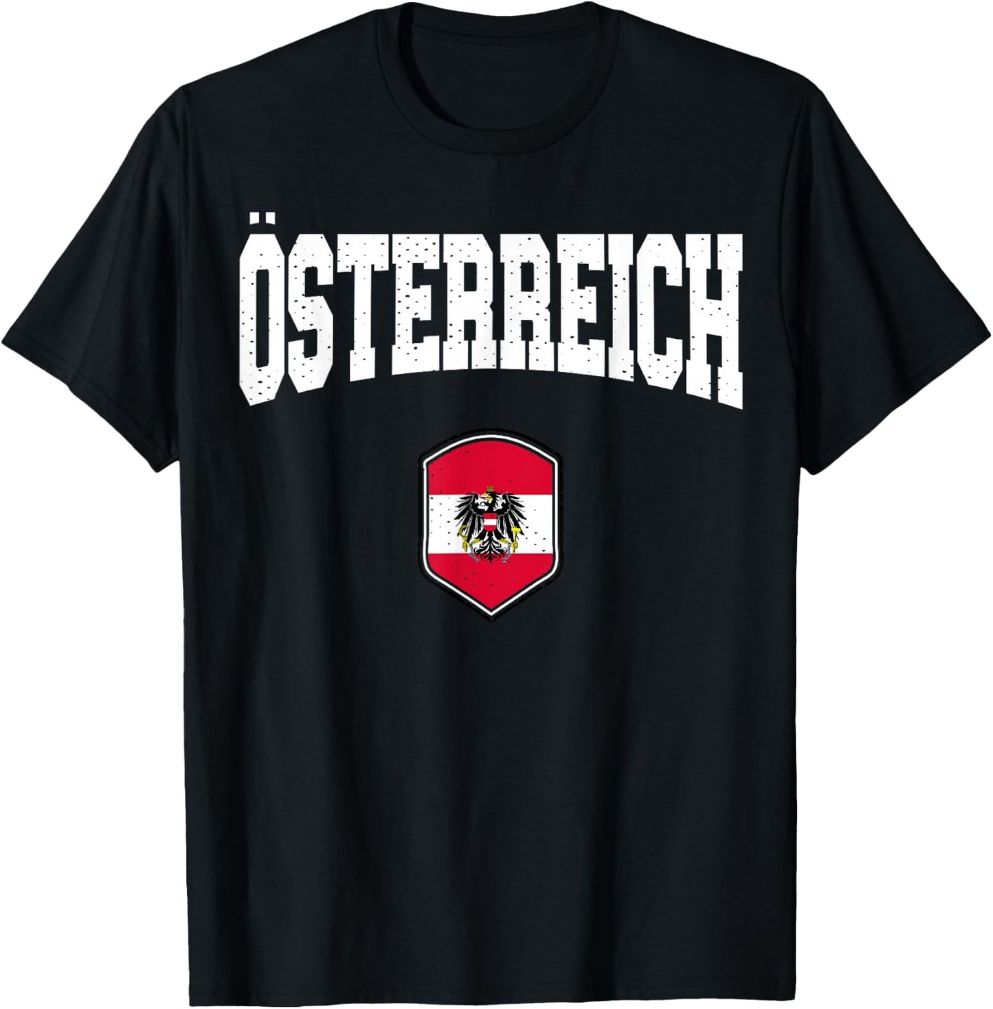 Austria Flag Shirt Proud Austrian Men Women Osterreich Red T-Shirt - T-Shirt | Black