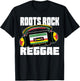 Roots Rock Reggae Music Jamaica Rasta Rastafari T-Shirt - T-Shirt | Black