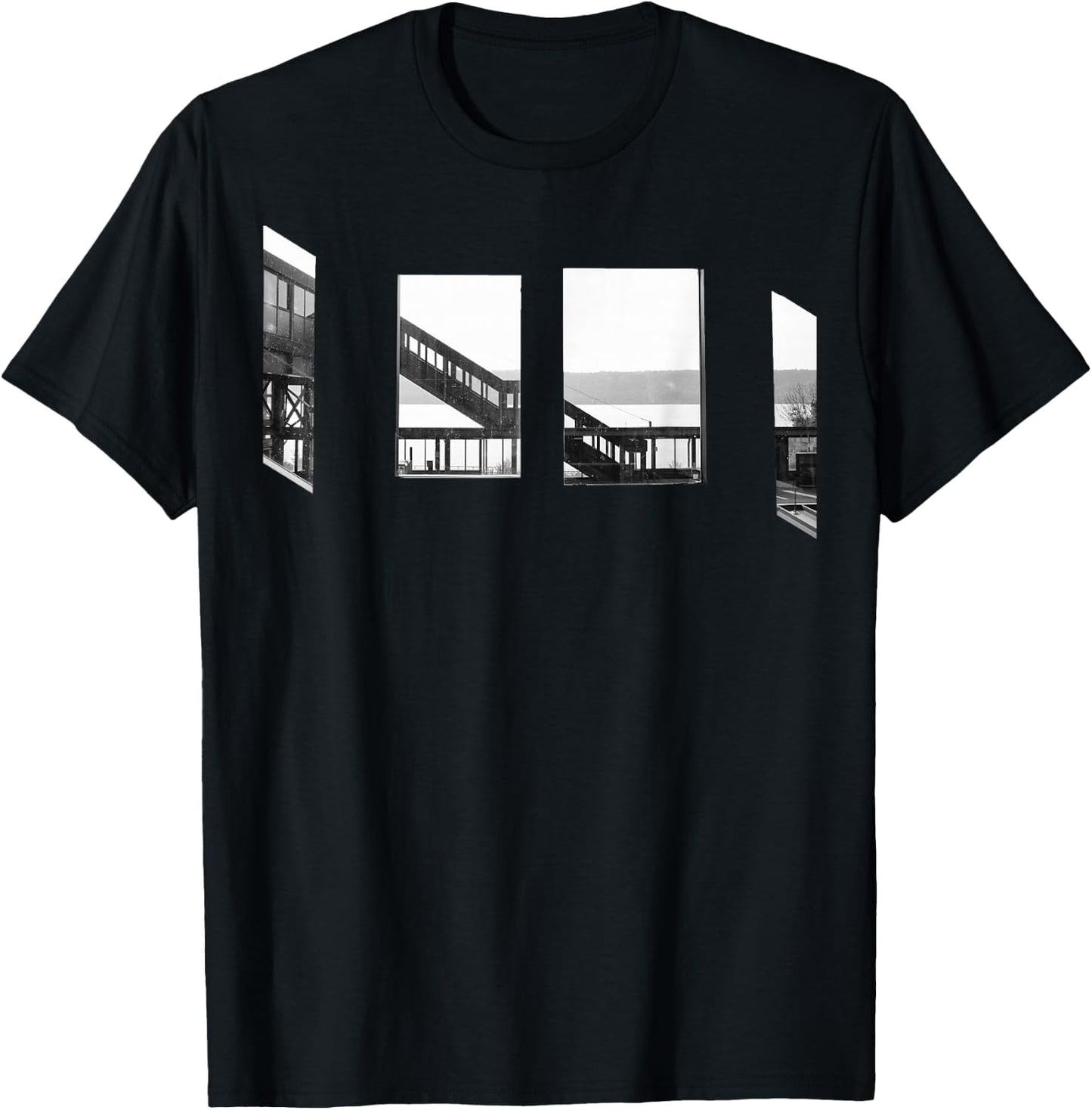 Black and White Industrial Urban Street -Shirt T-Shirt - T-Shirt | Black