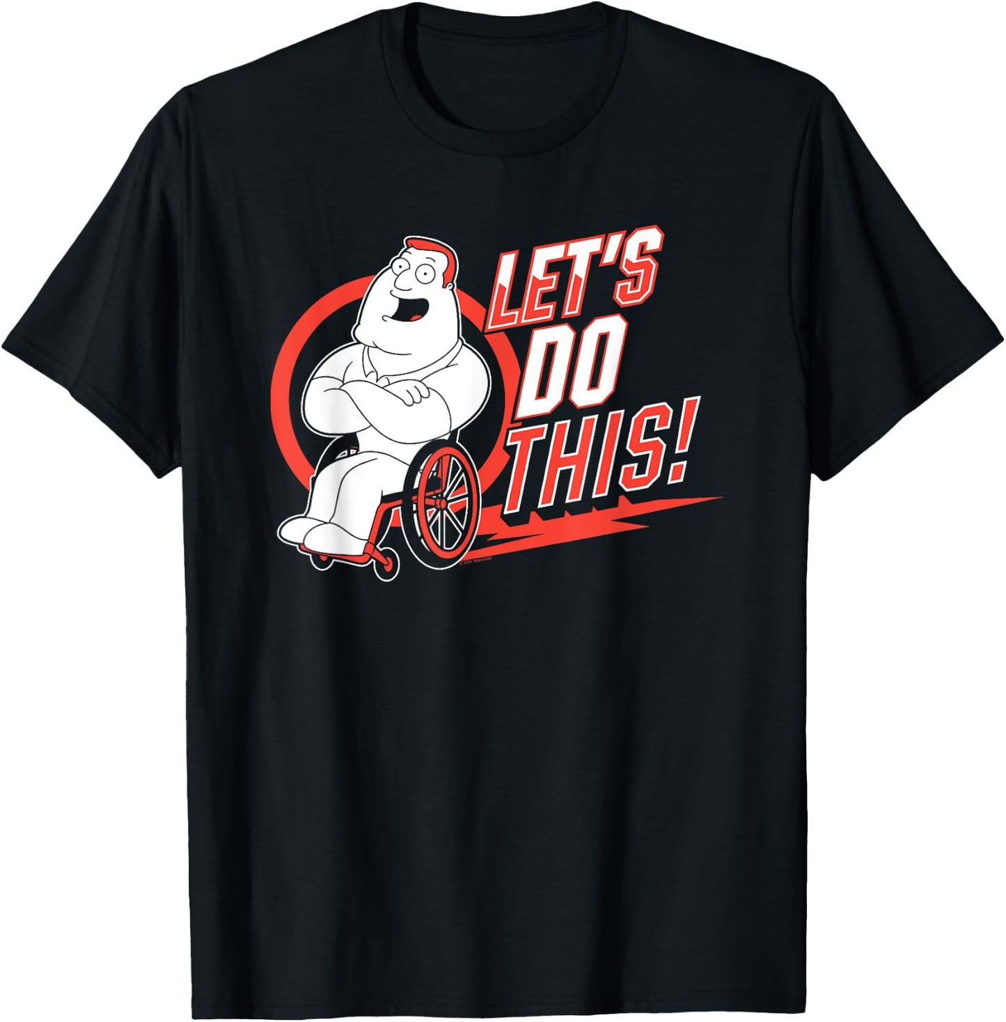 Ripple Junction x Family Guy Let's Do This Joe Swanson , black T-Shirt - T-Shirt | Black
