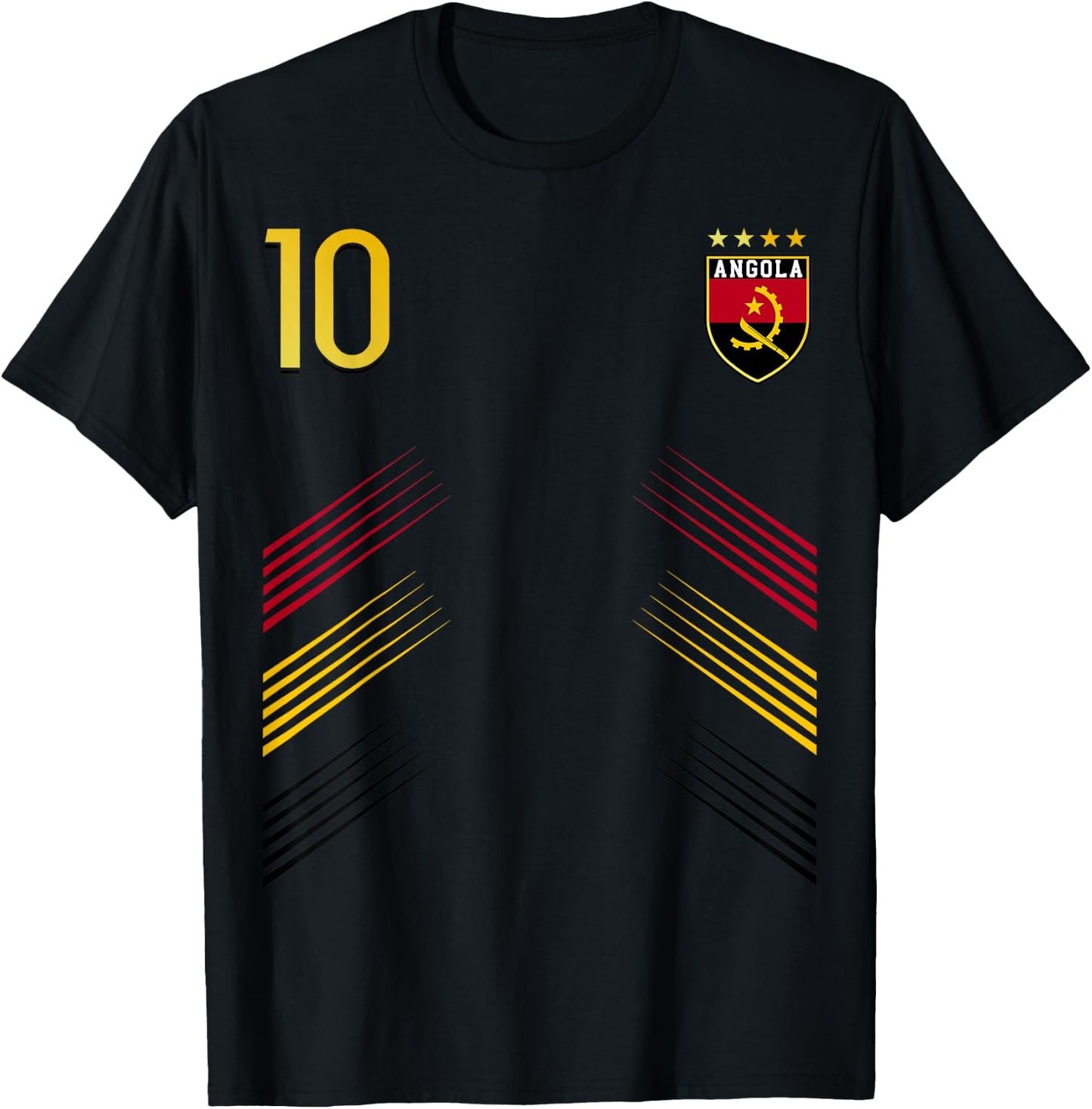 Flag Angola Faso Angolian Pride Lovers T-Shirt - T-Shirt | Black