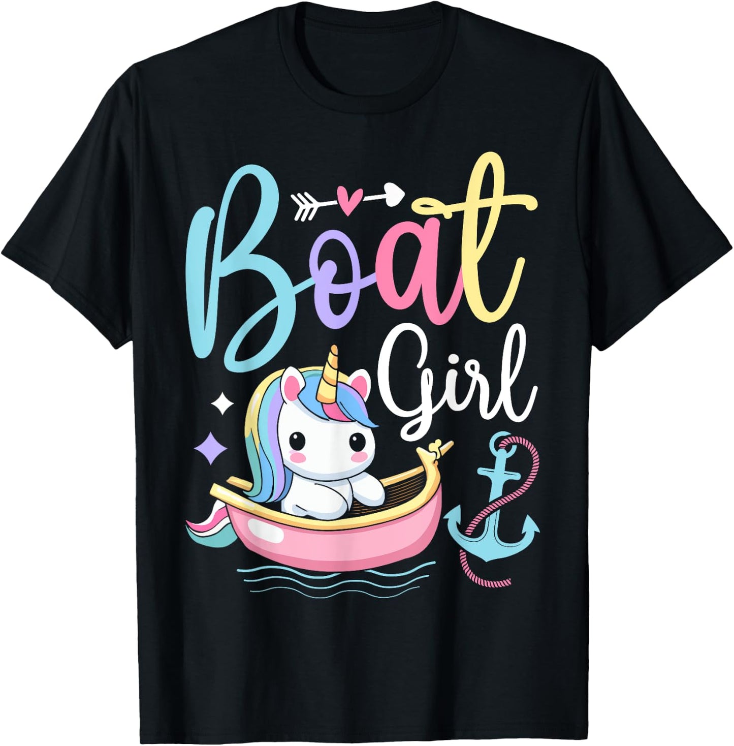 Boat Girl Boating Boat Captain Boater T-Shirt - T-Shirt | Black