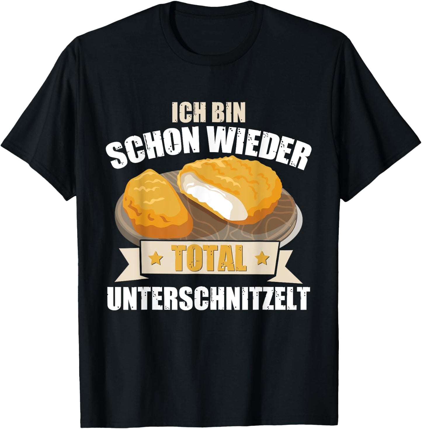 Lustiges Schnitzel T-Shirt - T-Shirt | Black
