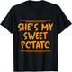 She Is My Sweet Potato I Yam Couples Thanksgiving Matching T-Shirt - T-Shirt | Black