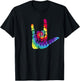 Sign Language I Love You Sign - ASL Retro Tie Dye T-Shirt - T-Shirt | Black
