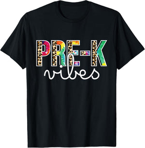 Pre k Vibes - Preschool Team Tie Dye 1st Day of School T-Shirt - T-Shirt | Black