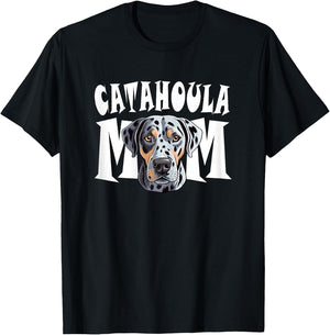 Catahoula Leopard Dog Mom Cute Dog Mother T-Shirt - T-Shirt | Black