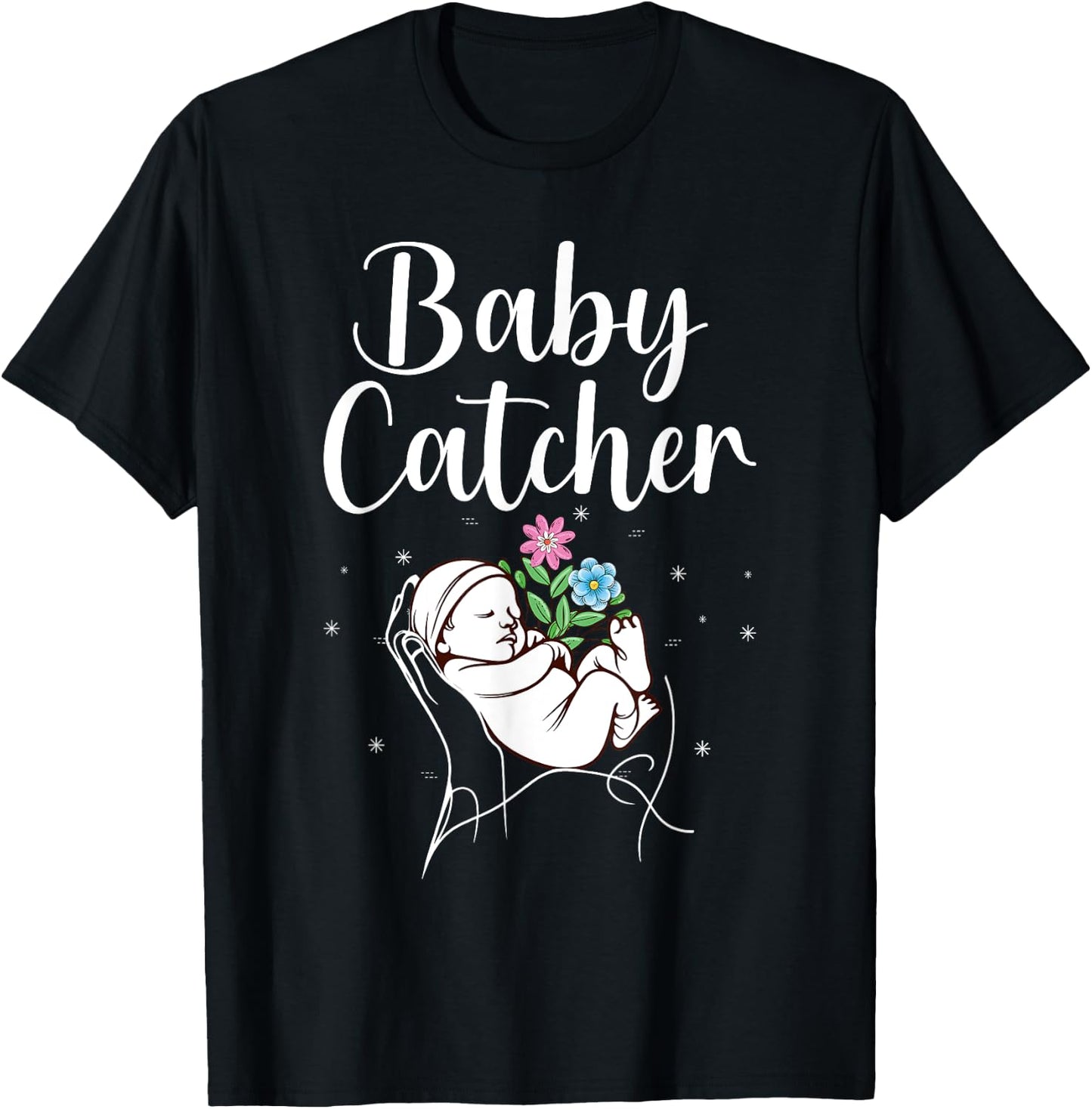 Funny Midwife Art Labor & Delivery Nurse Midwife T-Shirt - T-Shirt | Black
