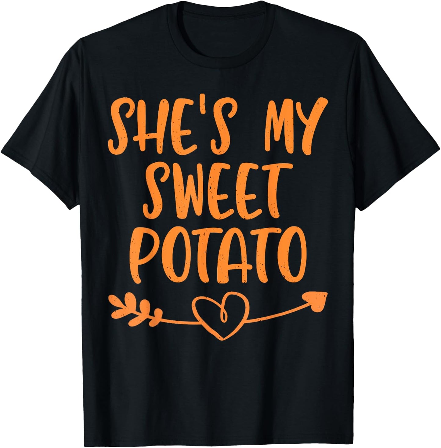 Thanksgiving Matching Couple She's My Sweet Potato I Yam Set T-Shirt - T-Shirt | Black