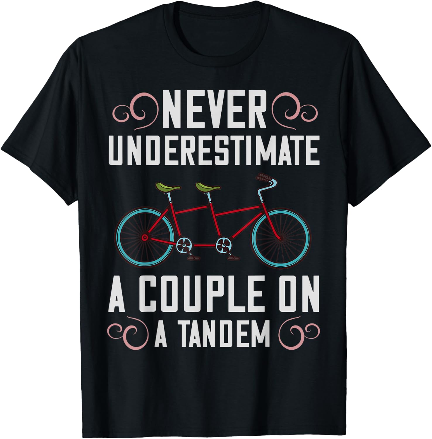 Tandem Bike Captain Gifts Bicycle Cycling T-Shirt - T-Shirt | Black