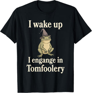 Funny Frog Off to commit tom foolery T-Shirt - T-Shirt | Black