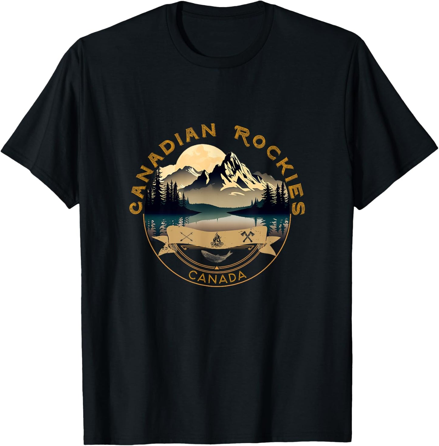 Canadian Rockies Vacation Apparel Canadian Rockies Souvenir T-Shirt - T-Shirt | Black