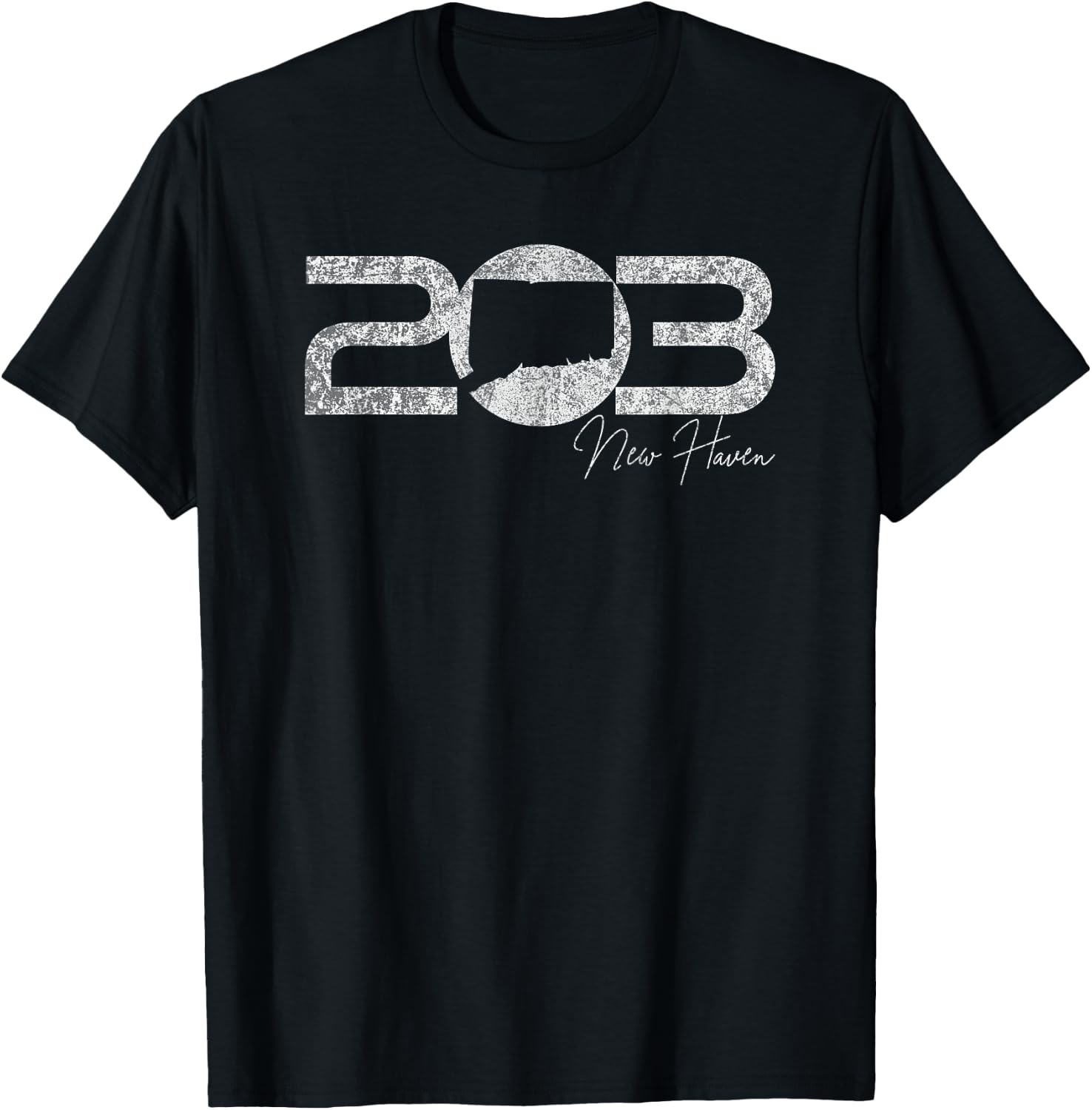 New Haven Connecticut 203 Area Code Nutmegger CT City Pride T-Shirt - T-Shirt | Black