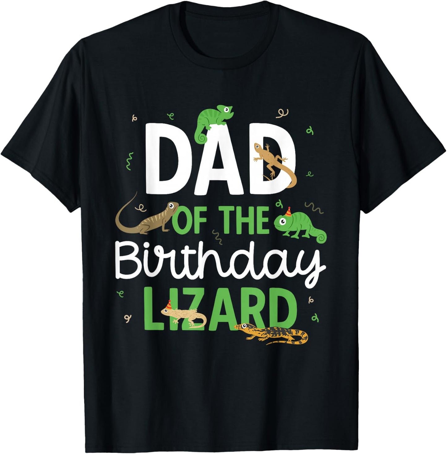 Children's Reptile Lizard Birthday T-Shirt - T-Shirt | Black