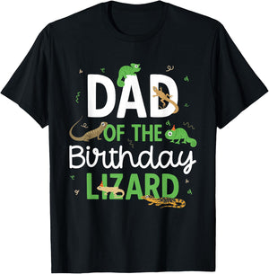 Children's Reptile Lizard Birthday T-Shirt - T-Shirt | Black