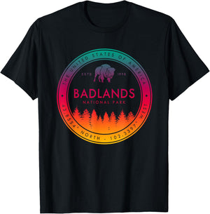 Badlands National Park T Shirt South Dakota Souvenirs T-Shirt - T-Shirt | Black