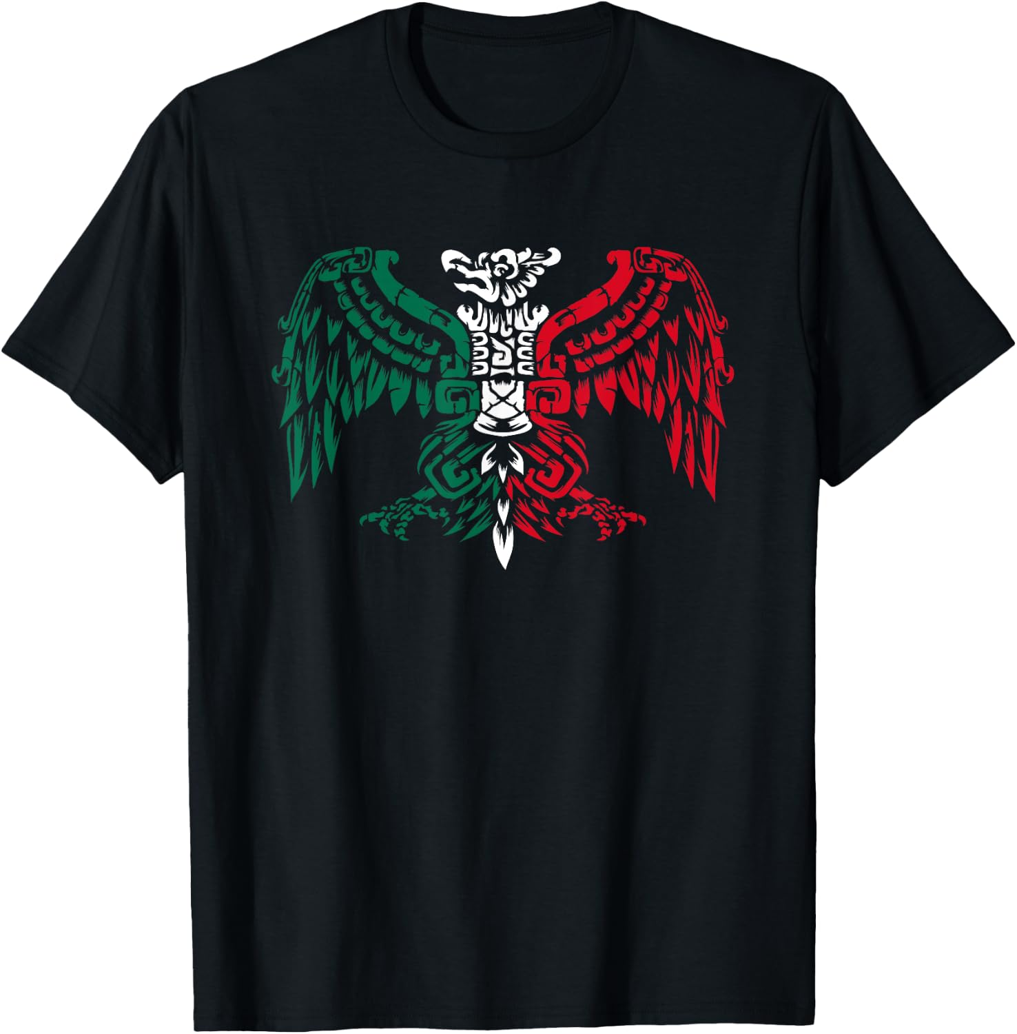 Aztec Eagle Warrior - Aztec Eagle Knight - Mexican Roots T-Shirt - T-Shirt | Black