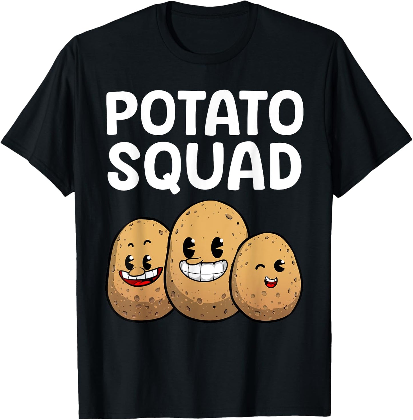 Cute Potato Novelty Women Kid Adult Gag Potato Lover T-Shirt - T-Shirt | Black