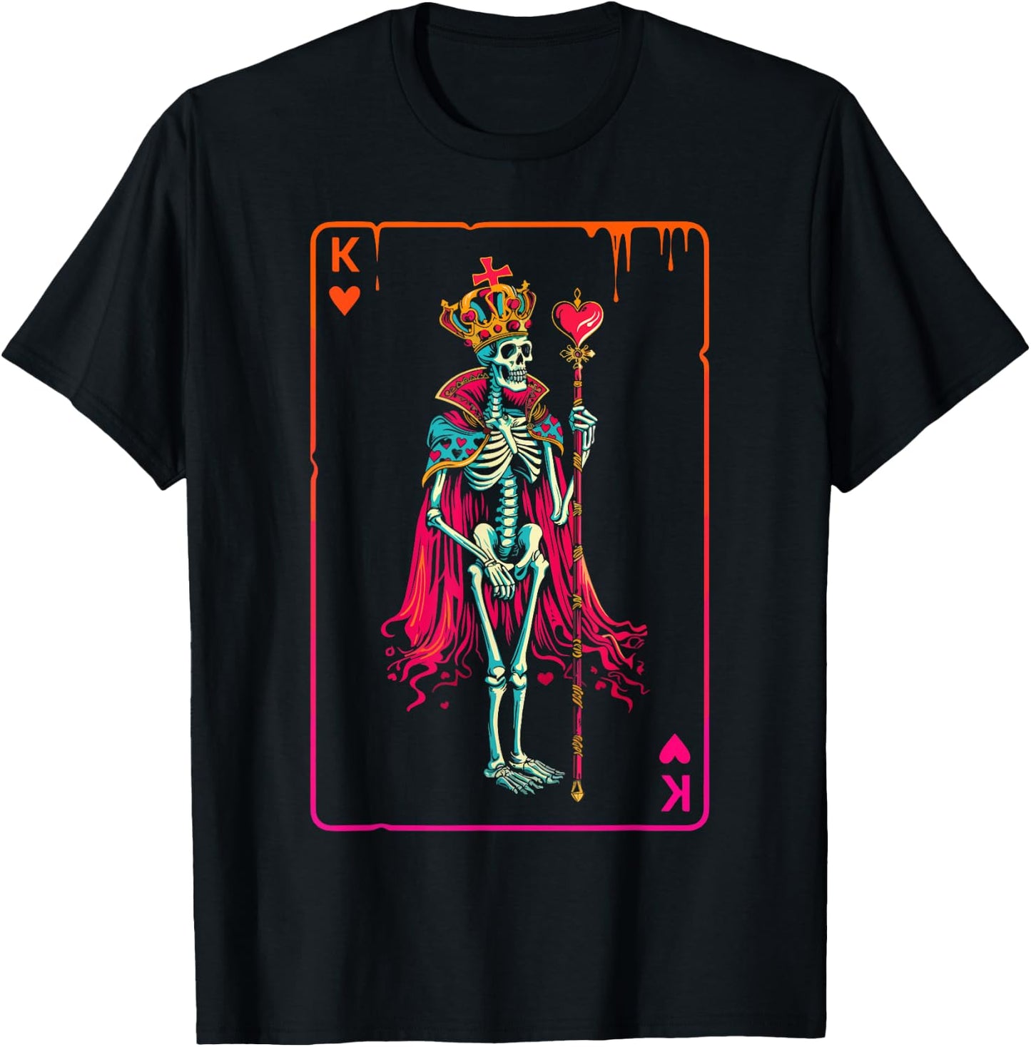 King of Hearts Halloween Costume Valentines Poker Couple Set T-Shirt - T-Shirt | Black