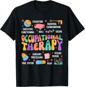 Occupational Therapy Shirt Groovy Occupational Therapist OT T-Shirt - T-Shirt | Black