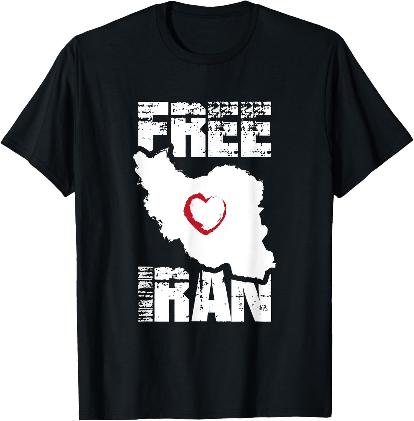 Free Iran | Love Freedom Herz Iran, persisches Zitat T-Shirt - T-Shirt | Black