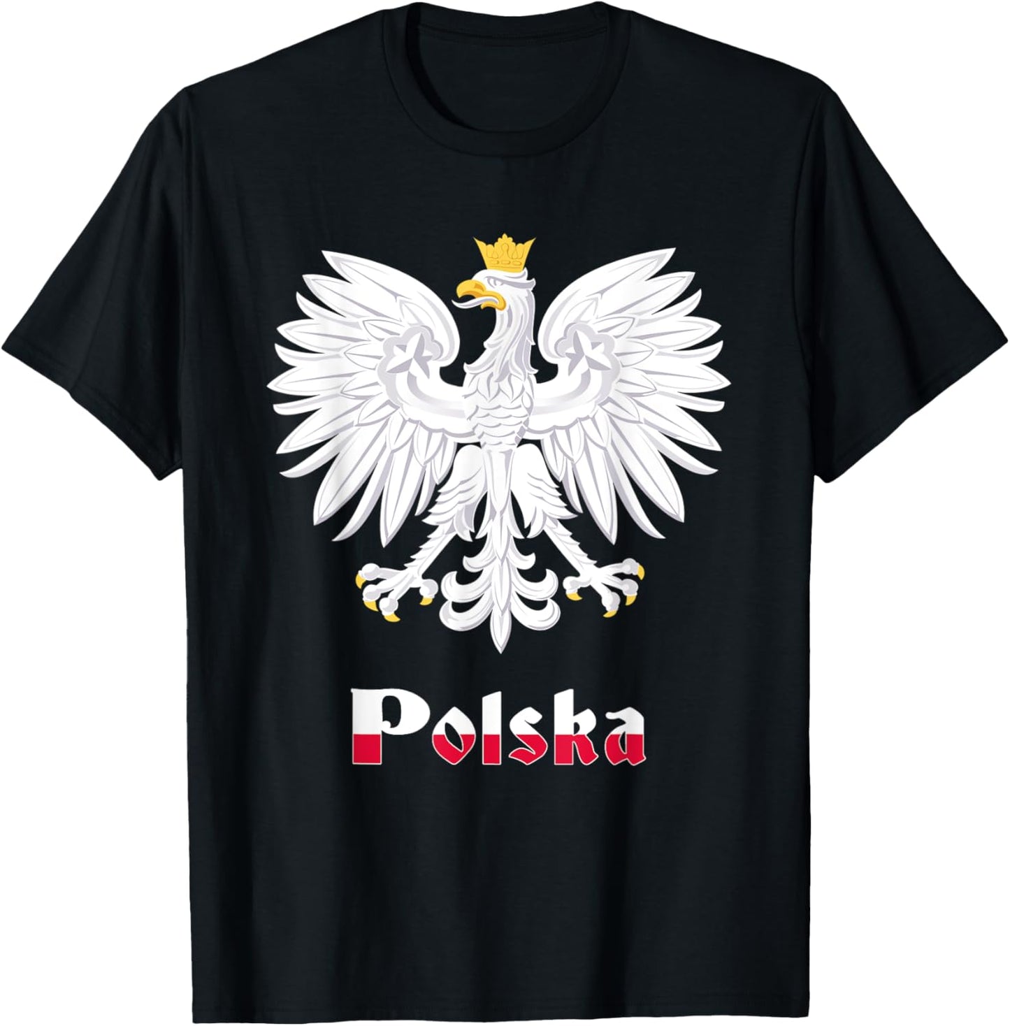 Polish Eagle Poland Coat of Arms Polska Falcon T-Shirt - T-Shirt | Black