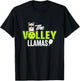 The Volley LLamas comic style llama pickle ball team T-Shirt - T-Shirt | Black