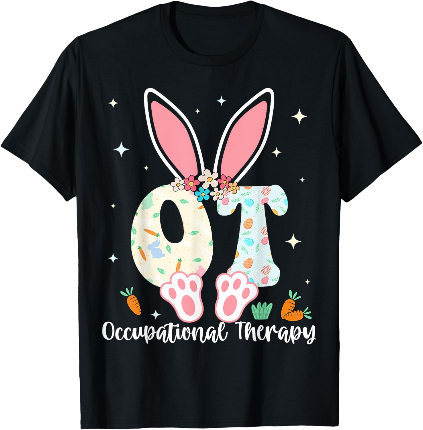 Occupational Therapy Easter Bunny OT OTA Spring Ot Assistant T-Shirt - T-Shirt | Black