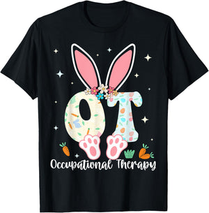 Occupational Therapy Easter Bunny OT OTA Spring Ot Assistant T-Shirt - T-Shirt | Black