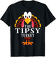 Thanksgiving The Tipsy Turkey Matching T-Shirt - T-Shirt | Black