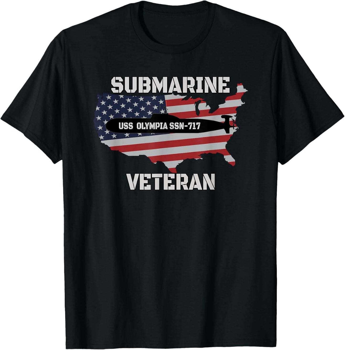 USS Olympia SSN-717 Submarine Veterans Day Father Grandpa T-Shirt - T-Shirt | Black